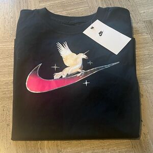 Nike Black Tee with White unicorn. Girls size medium.